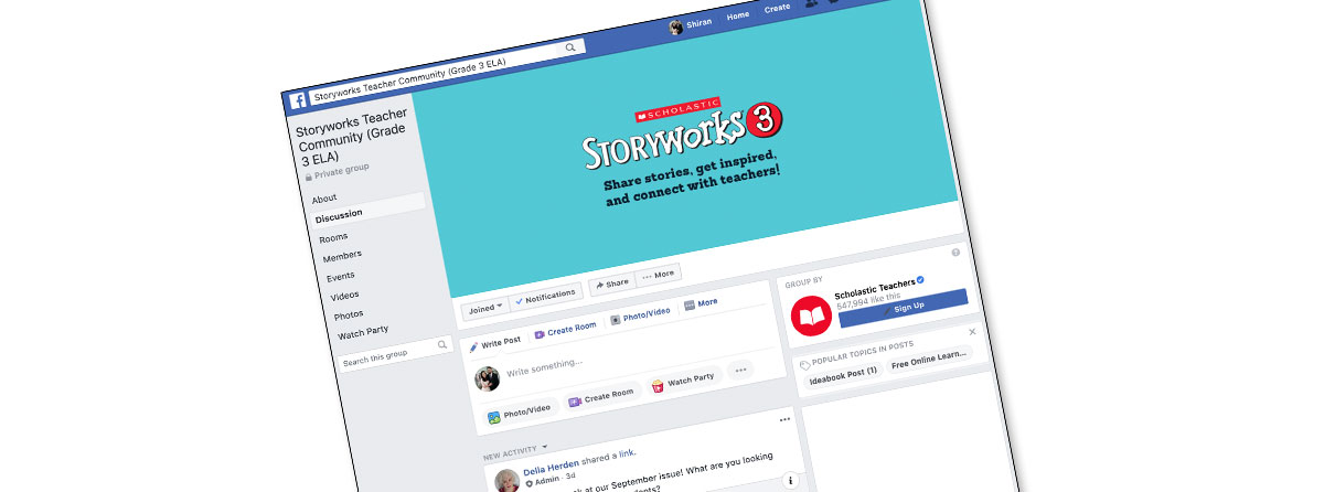 Storyworks 3 Facebook group banner