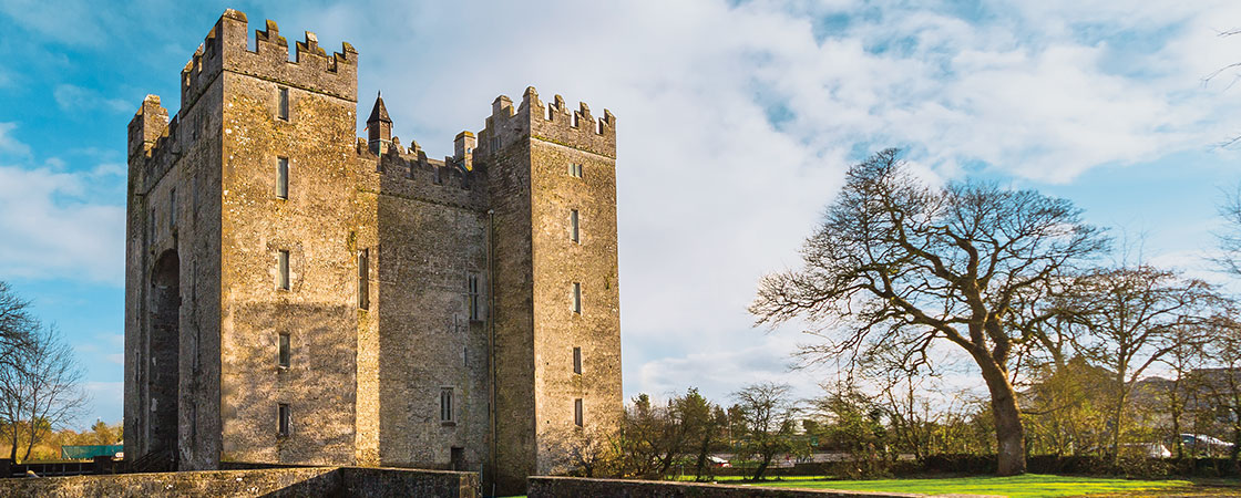 A large brick castle